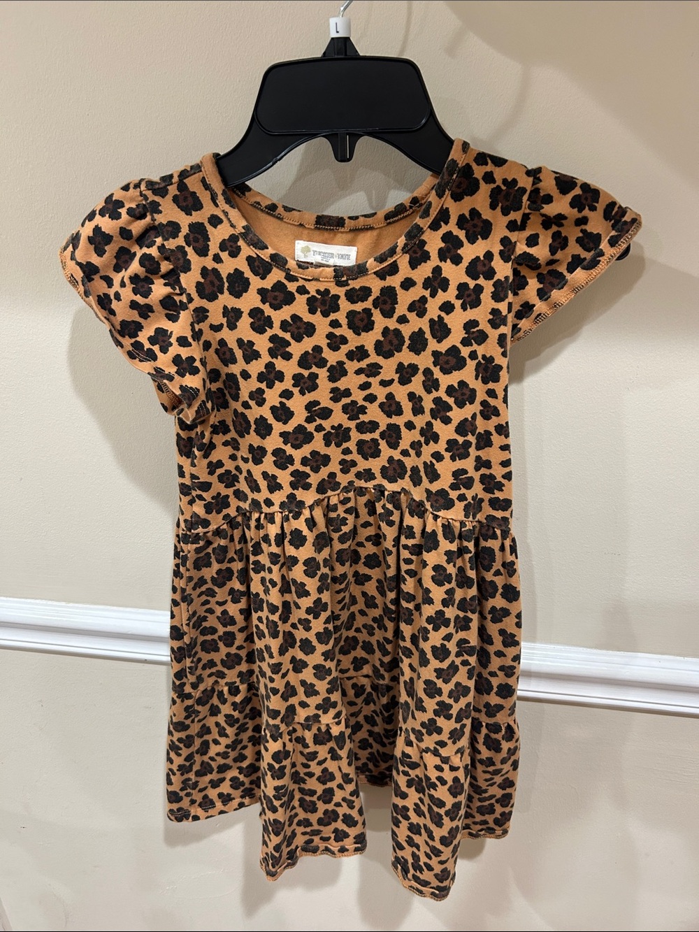 Tucker + Tate Tan and Black Leopard Knit Dress
